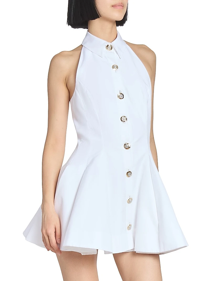 Cotton Poplin Fit & Flare Minidress
