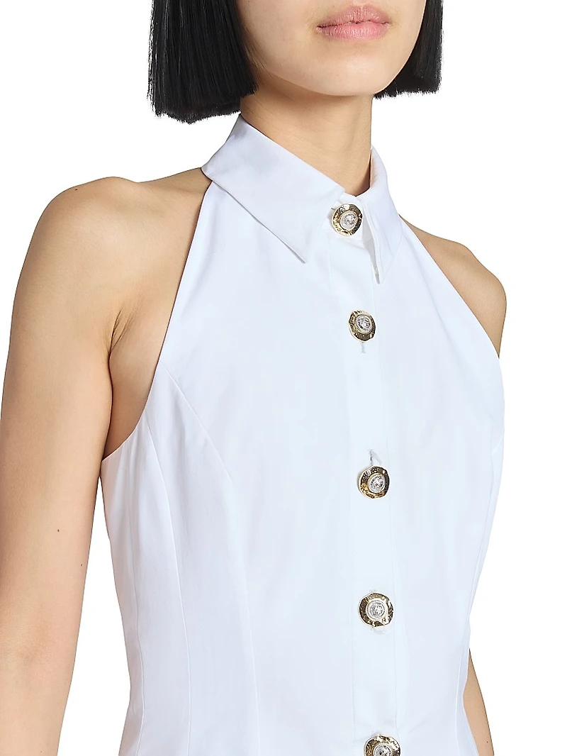 Cotton Poplin Fit & Flare Minidress