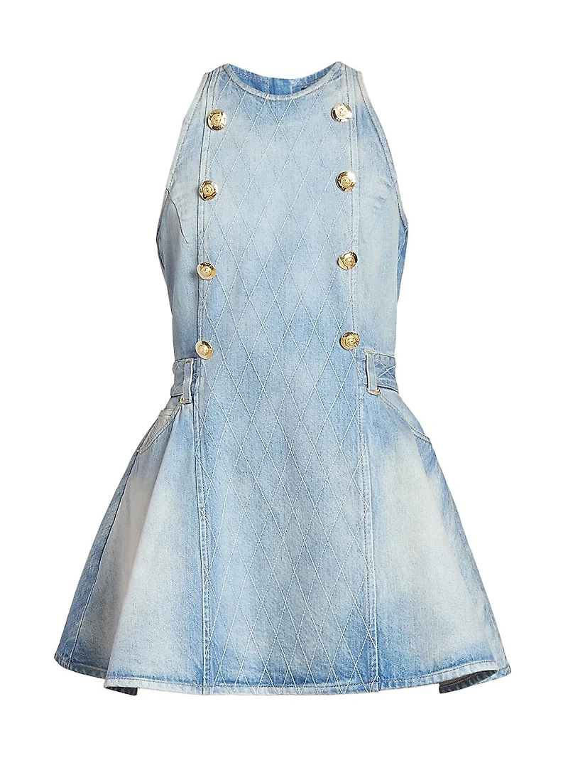 Denim Flared Minidress