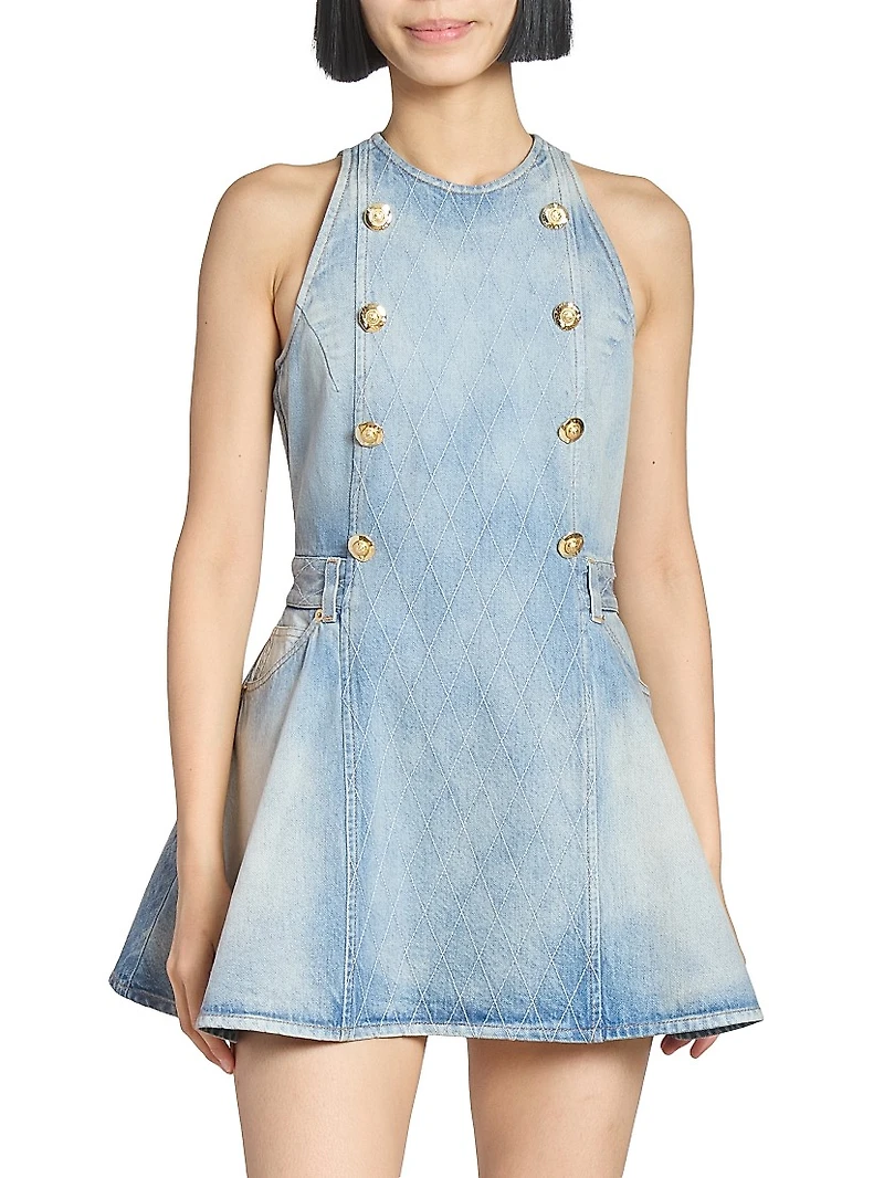 Denim Flared Minidress
