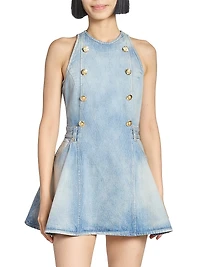 Denim Flared Minidress