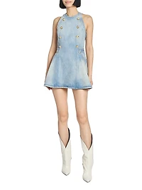 Denim Flared Minidress