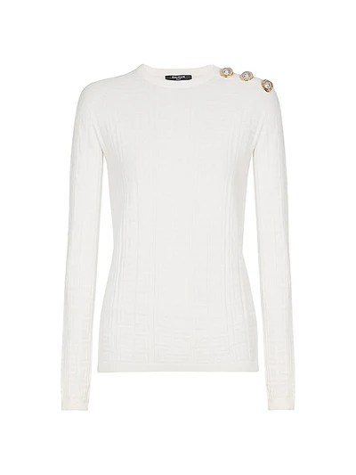 Embellished Monogram-Knit Top