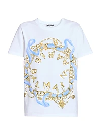 Paris Chains Printed Cotton T-Shirt