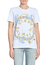 Paris Chains Printed Cotton T-Shirt