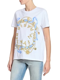 Paris Chains Printed Cotton T-Shirt