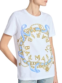 Paris Chains Printed Cotton T-Shirt