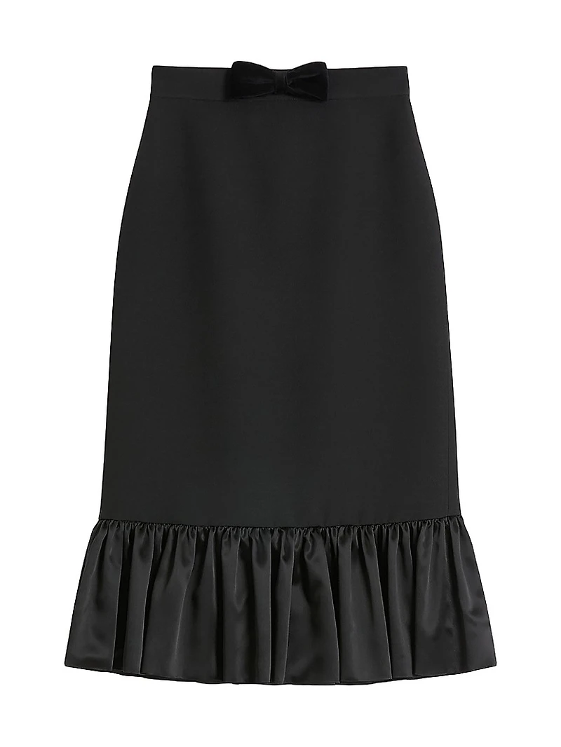 Crepe Couture Midi Skirt