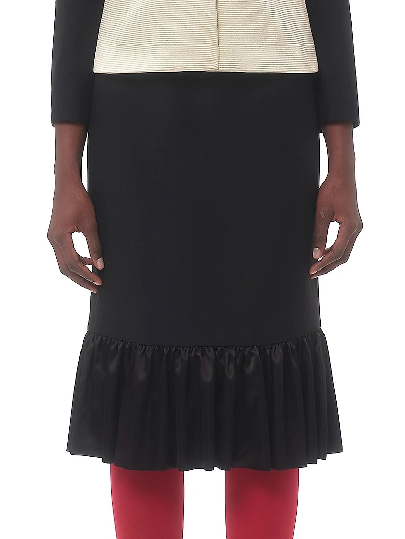 Crepe Couture Midi Skirt