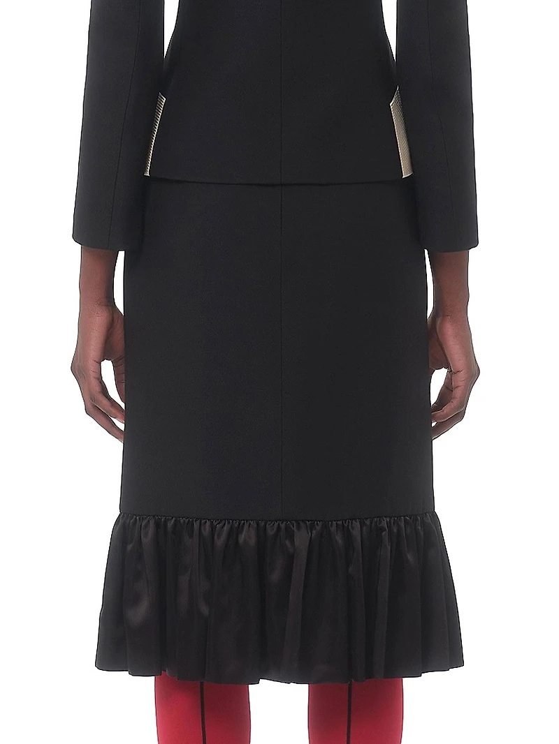 Crepe Couture Midi Skirt