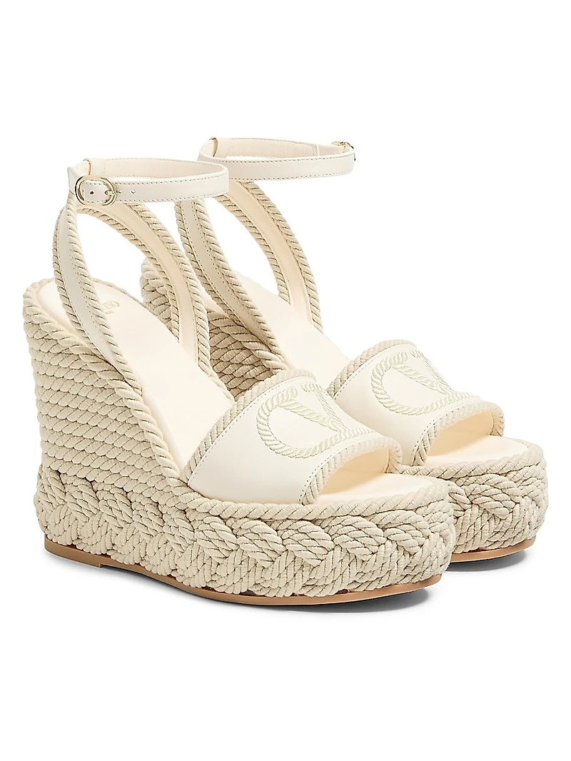 VLogo Torchon Wedge Sandals Nappa 130MM