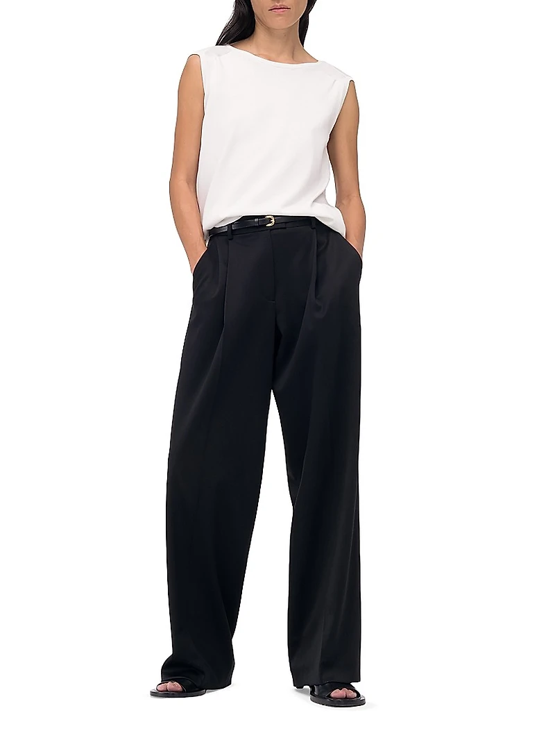 Relaxed Wide Leg Pants