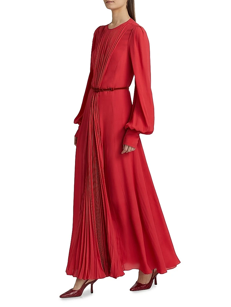 Huma Pleated Maxi Dress