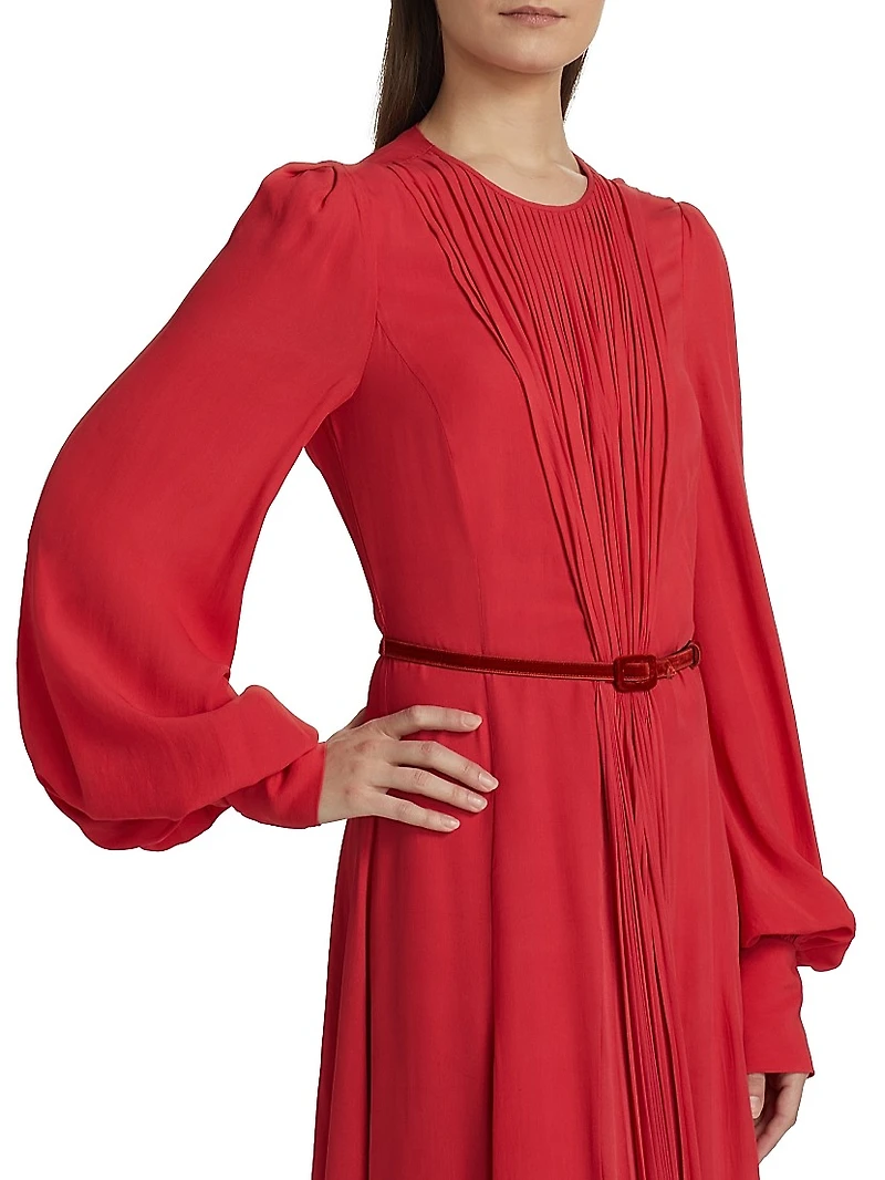 Huma Pleated Maxi Dress