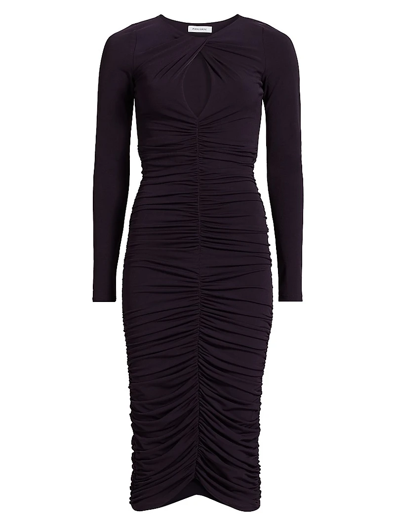 Keyhole Ruched Sheath Dress
