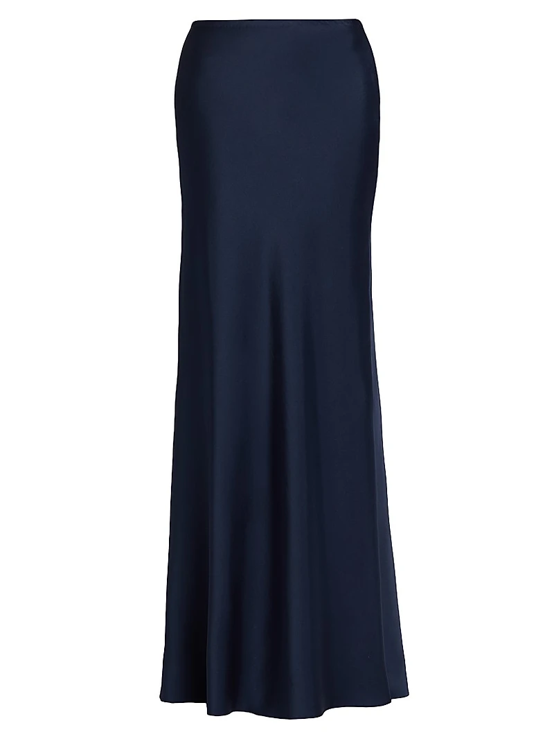 Bias Satin Maxi Skirt