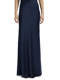 Bias Satin Maxi Skirt