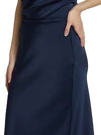 Bias Satin Maxi Skirt