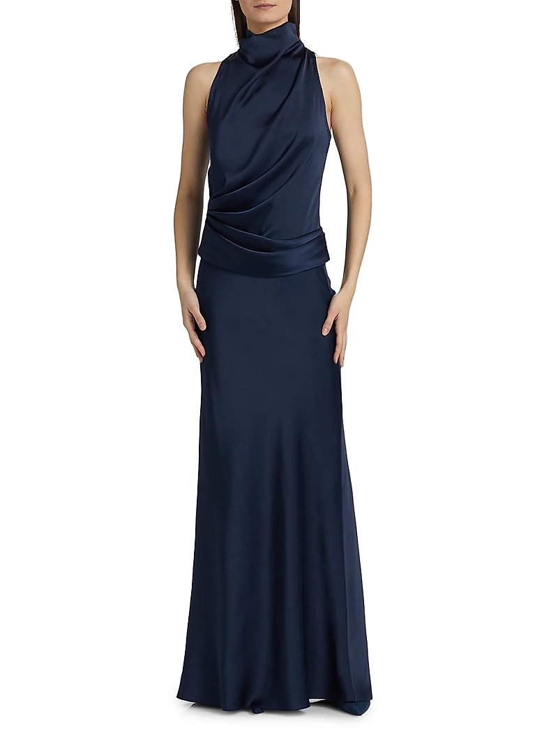 Bias Satin Maxi Skirt