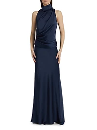 Bias Satin Maxi Skirt