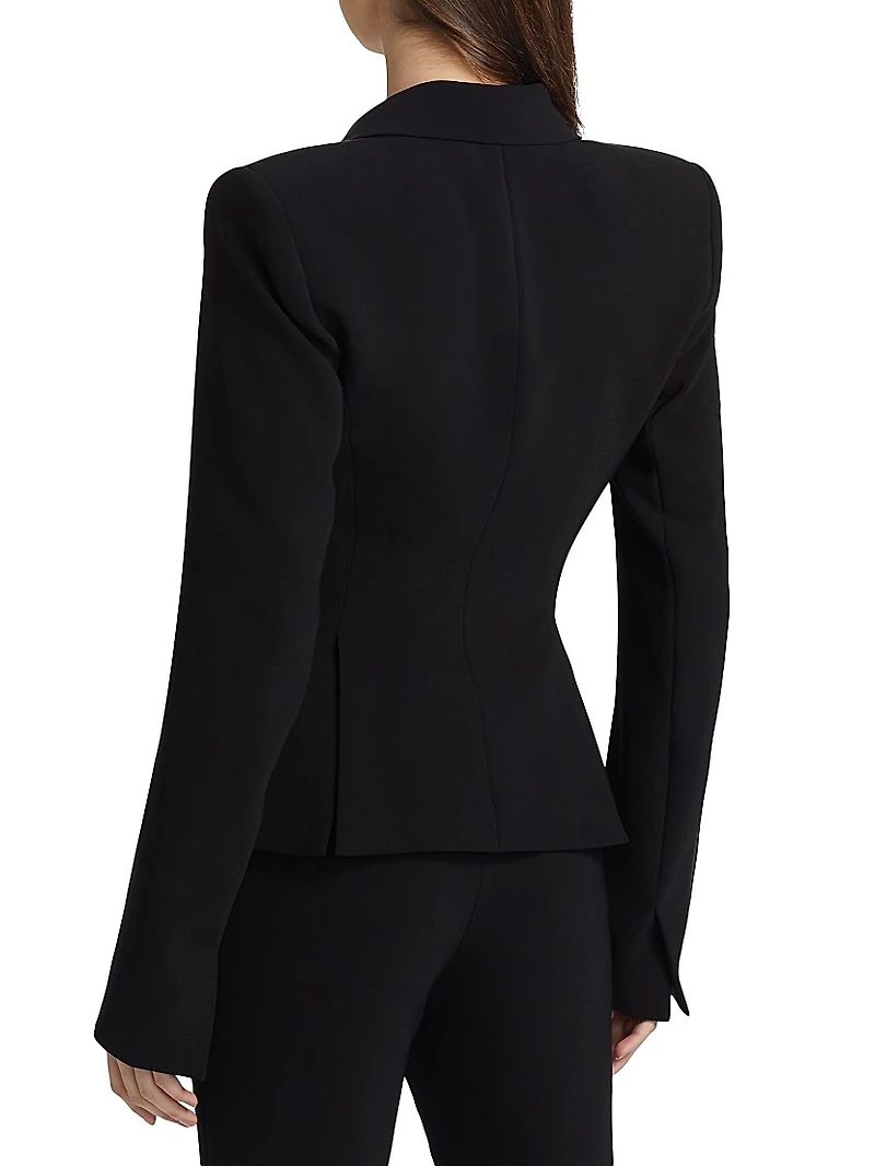 Double-Breasted Peplum Blazer