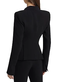 Double-Breasted Peplum Blazer