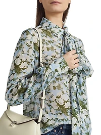 Printed Neck Tie Blouse