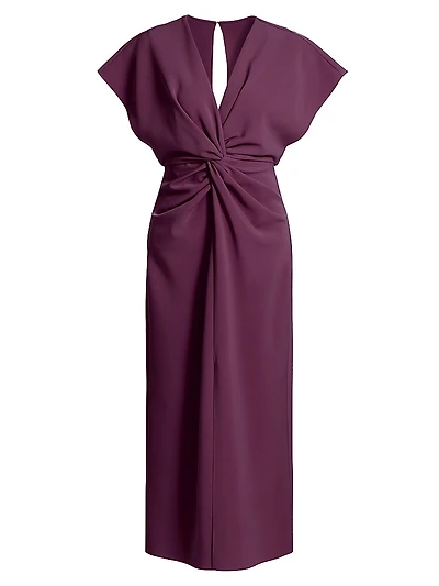 Jackie Twist Front Midi-Dress