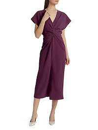 Jackie Twist Front Midi-Dress