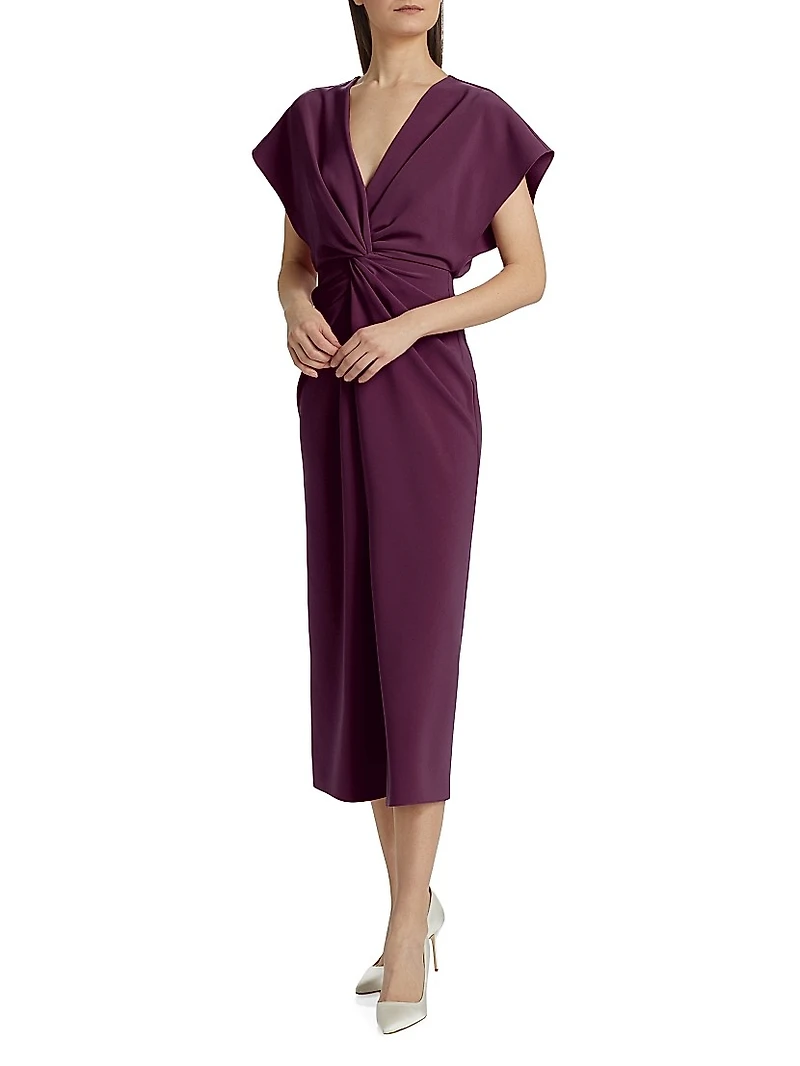 Jackie Twist Front Midi-Dress