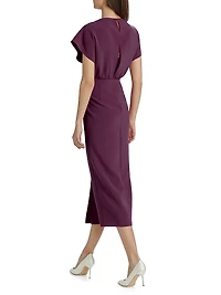 Jackie Twist Front Midi-Dress
