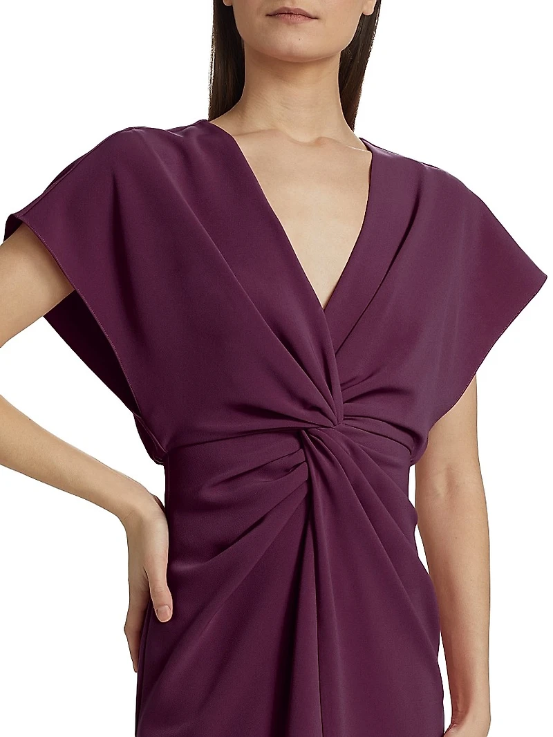 Jackie Twist Front Midi-Dress