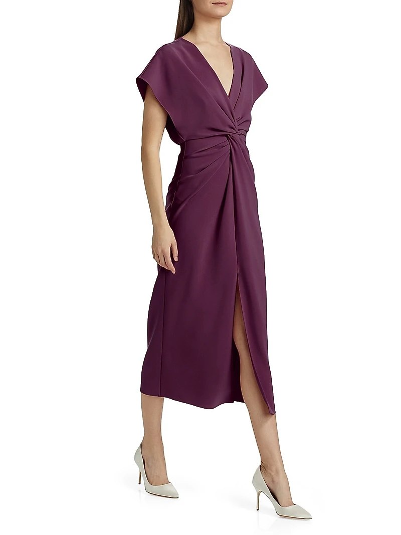 Jackie Twist Front Midi-Dress