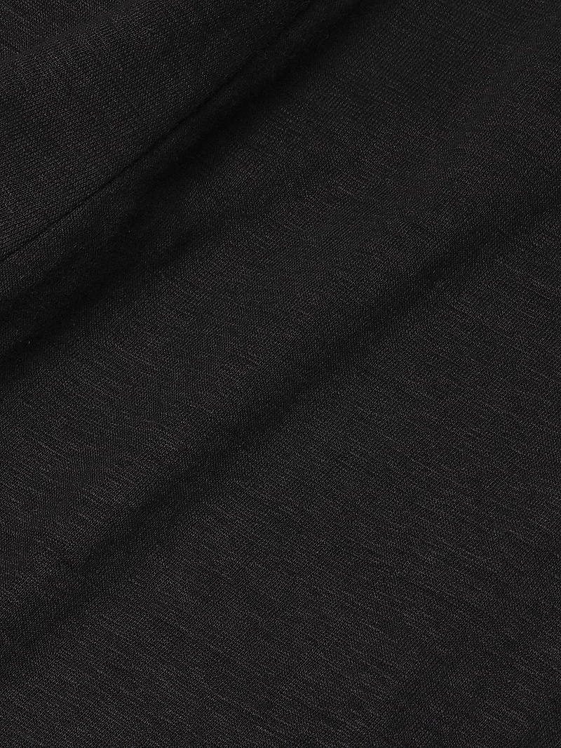 Stretch-Linen Flared Midi Skirt