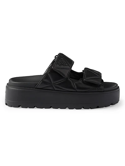 Padded Nappa Leather Slides