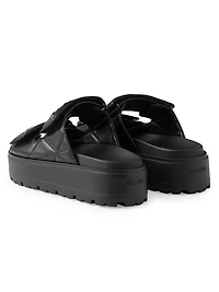 Padded Nappa Leather Slides