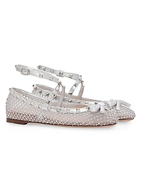 Rockstud Mesh Ballerinas