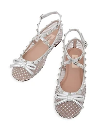 Rockstud Mesh Ballerinas