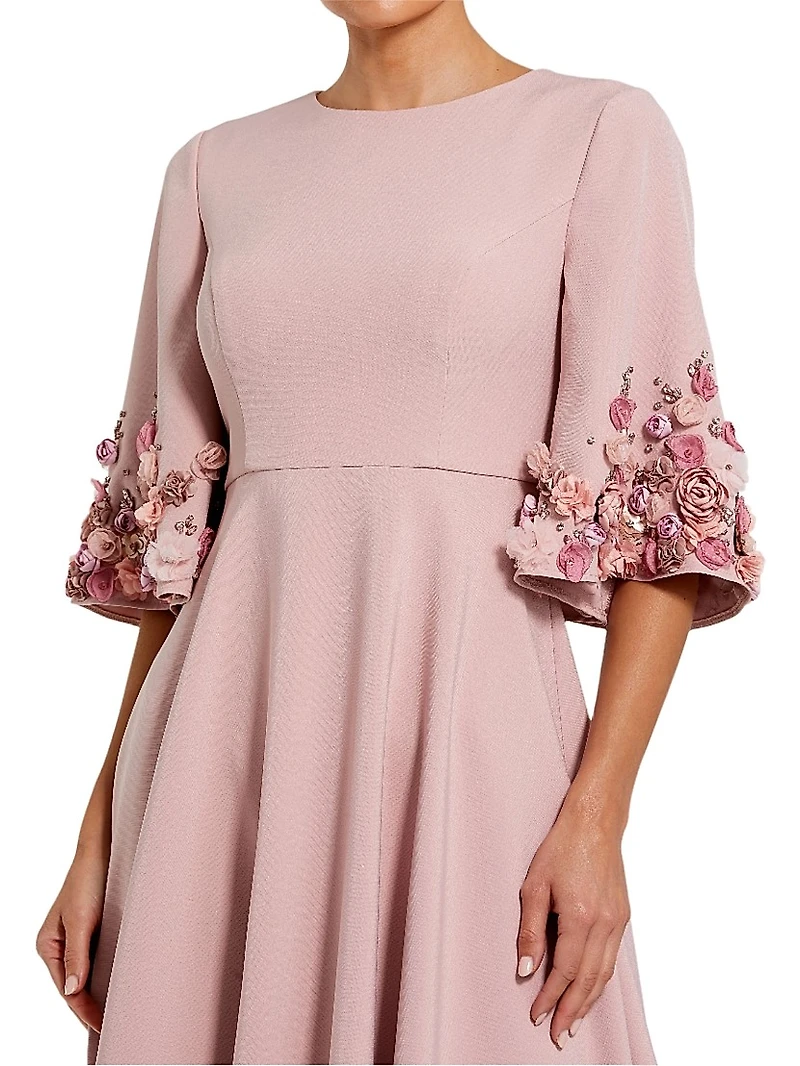 Evening Embellished Stretch-Crepe Gown