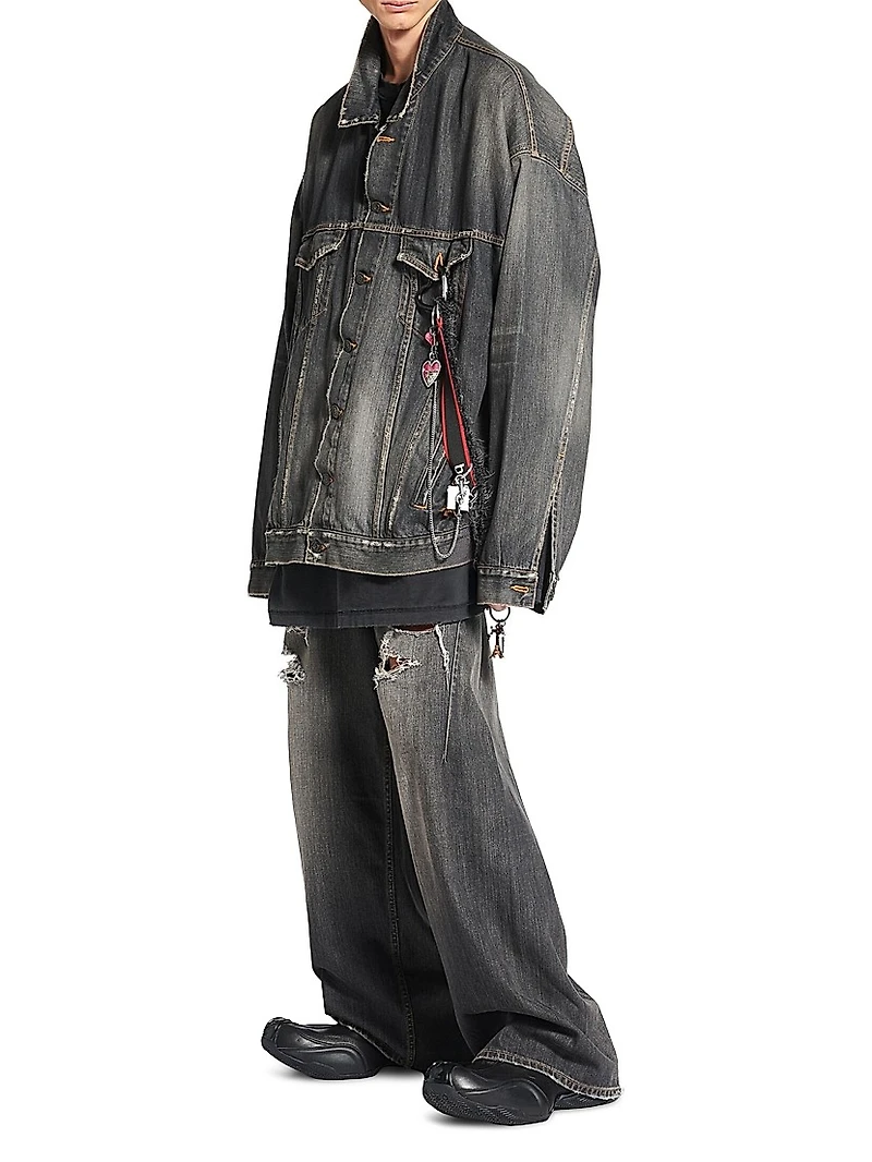 Oversized Charms Denim Jacket