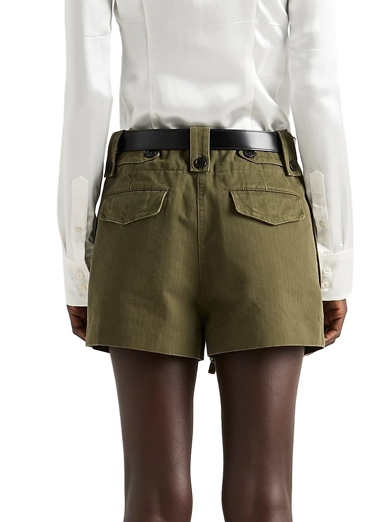 Washed Chevron Shorts