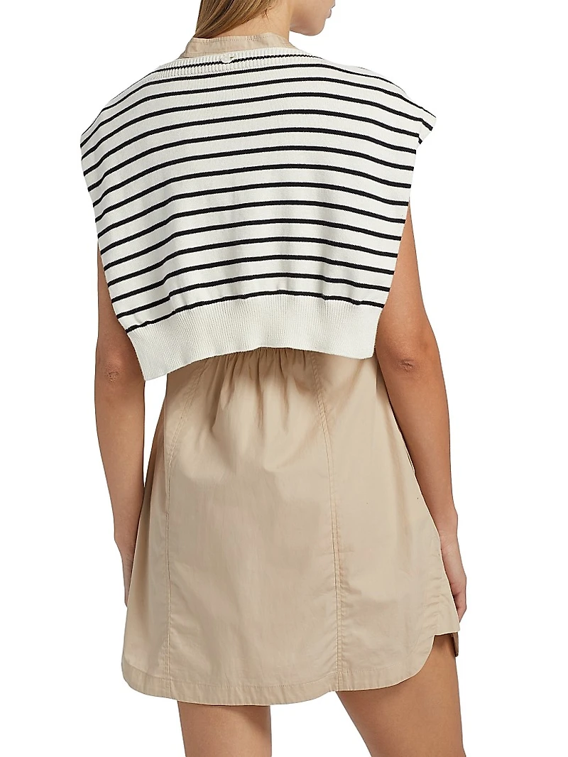 Lotte Mixed Media Shift Minidress