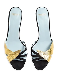 Foliefoliage Suede Slide Sandals 65MM