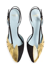 Foliefoliage Suede Slingback Pumps 90MM