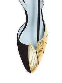 Foliefoliage Suede Slingback Pumps 90MM