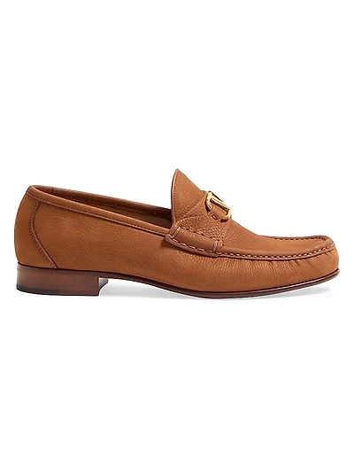 VLogo Signature Deerskin Suede Loafers