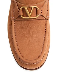 VLogo Signature Deerskin Suede Loafers
