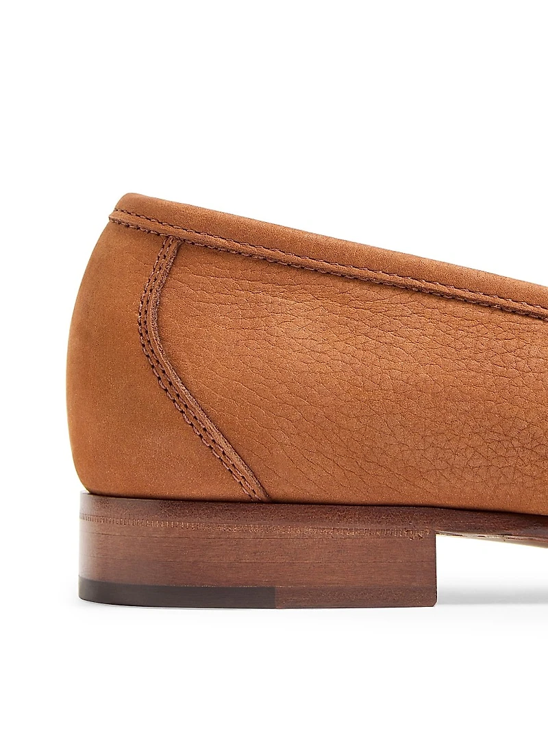 VLogo Signature Deerskin Suede Loafers