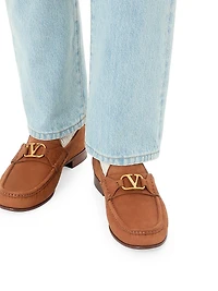VLogo Signature Deerskin Suede Loafers