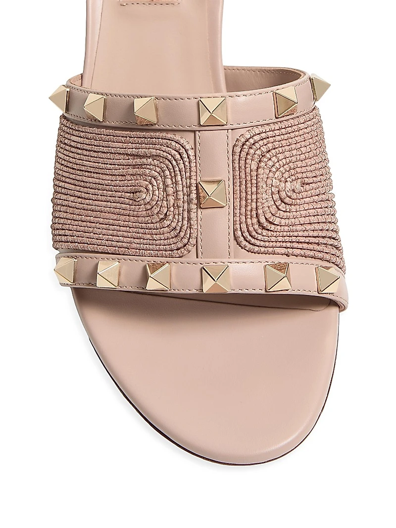 Rockstud Calfskin Sandals 60MM